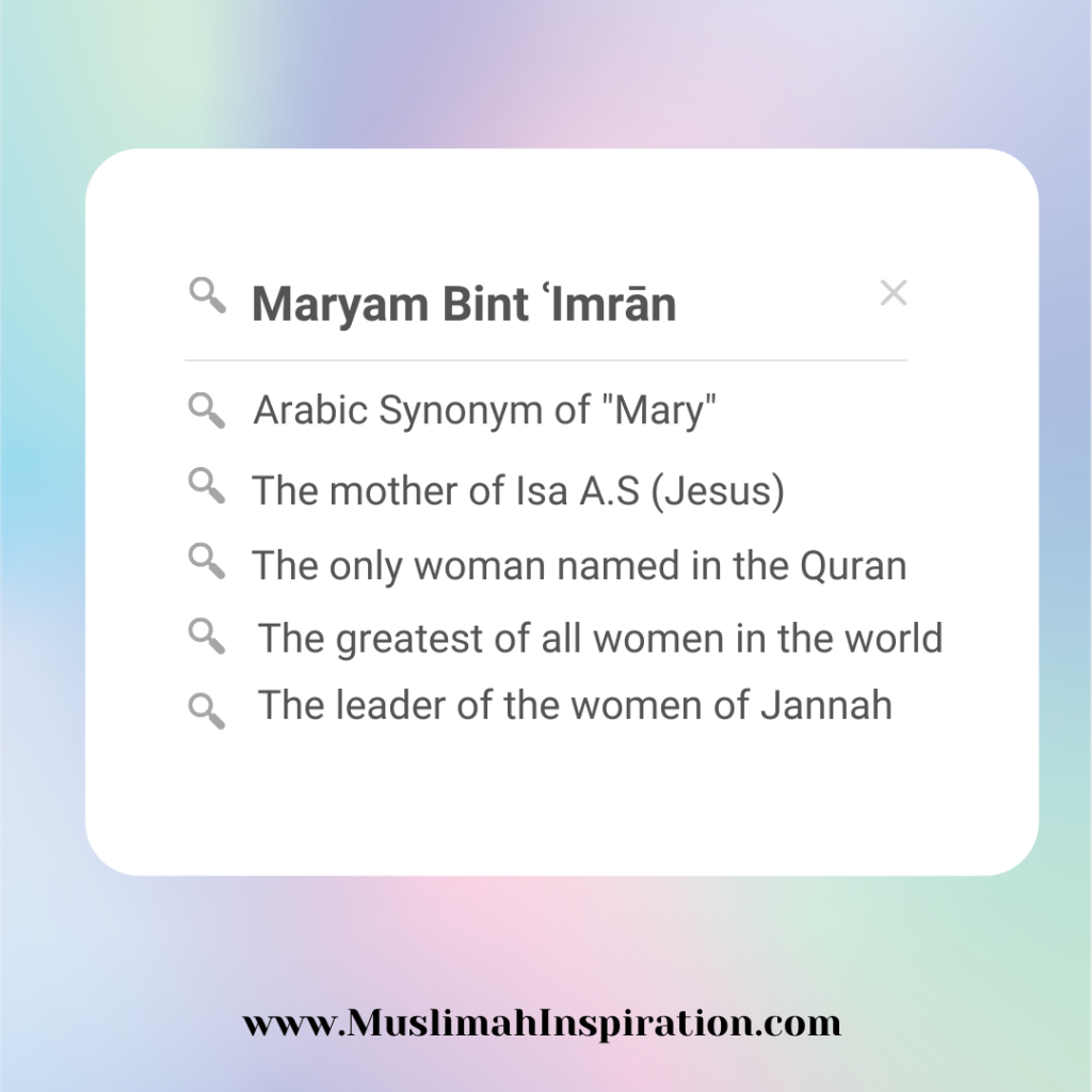 Maryam    In  Quran